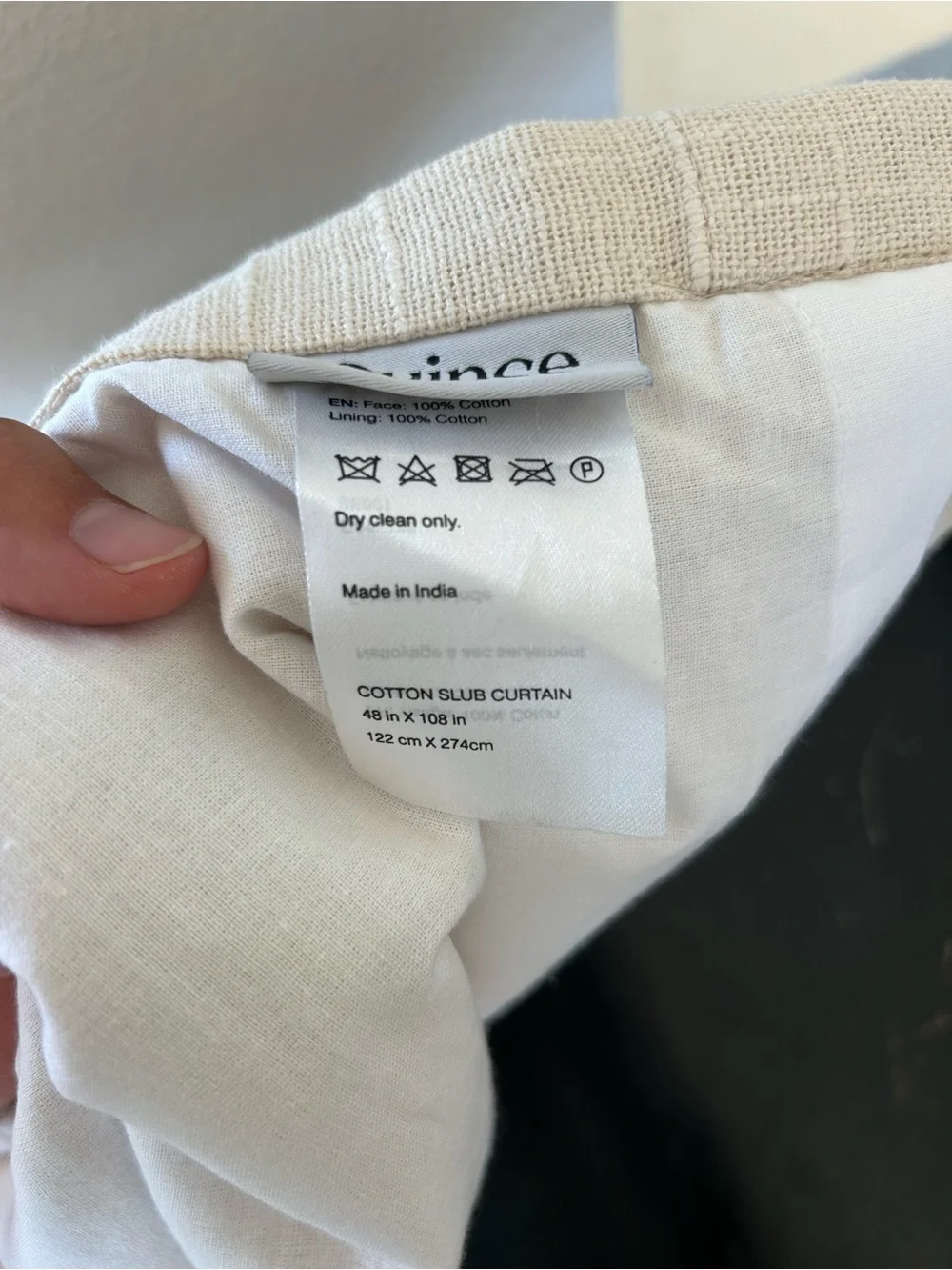 Quince Natural Cotton Slub Curtain Panel